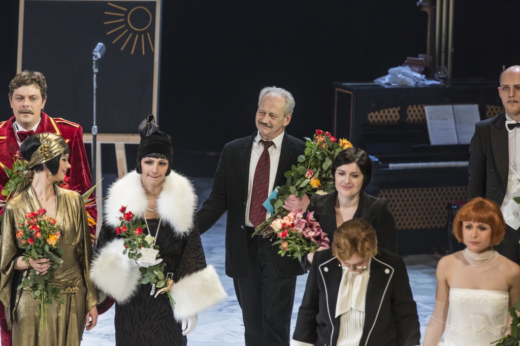 Valdis Lūriņš pēc iestudējuma "Trīs vīri kūrortā" pirmizrādes // Foto - Gunārs Janaitis