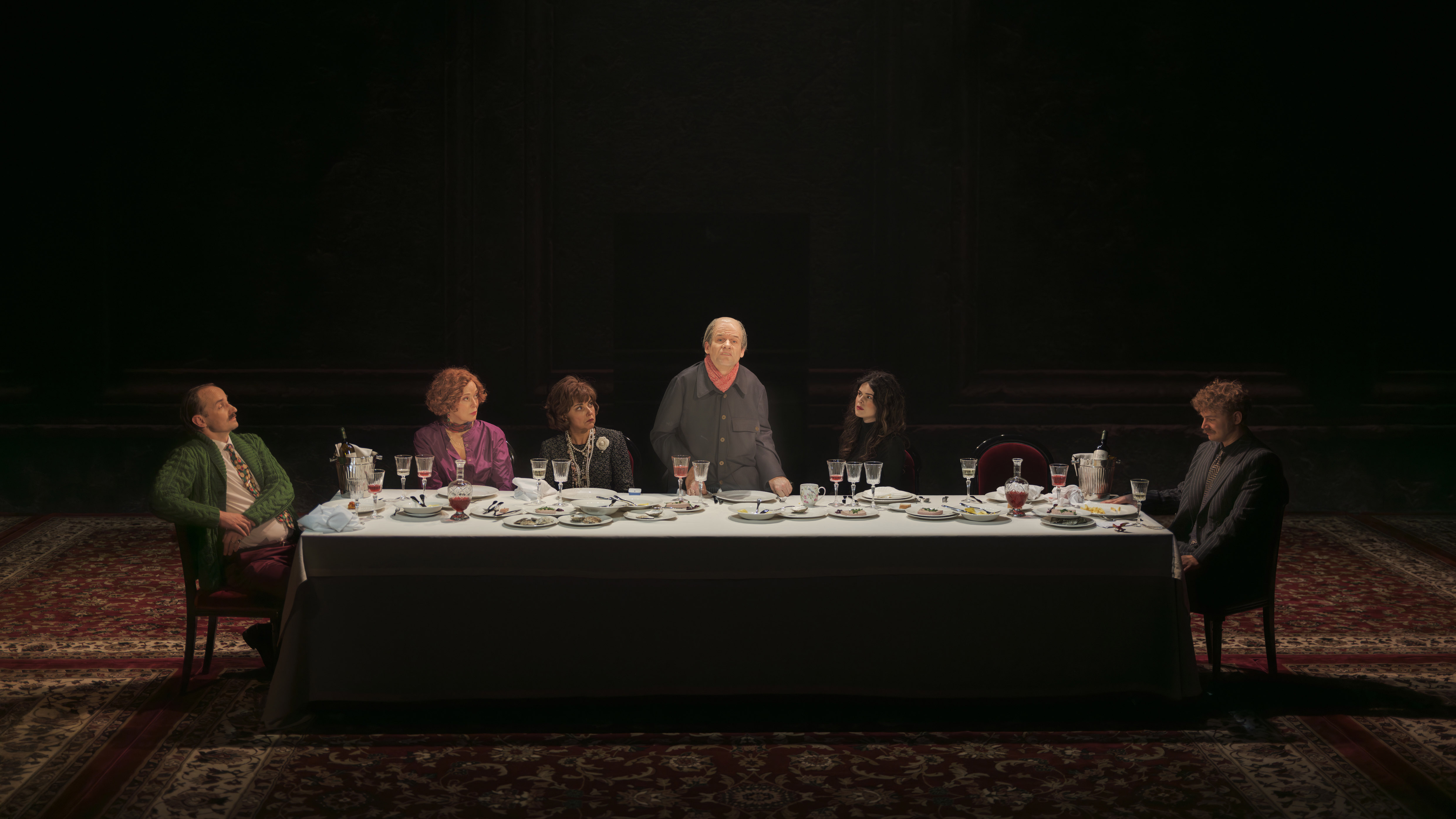 Skats no izrādes "Pēdējā maltīte" // Foto – Mārtiņš Vilkārsis