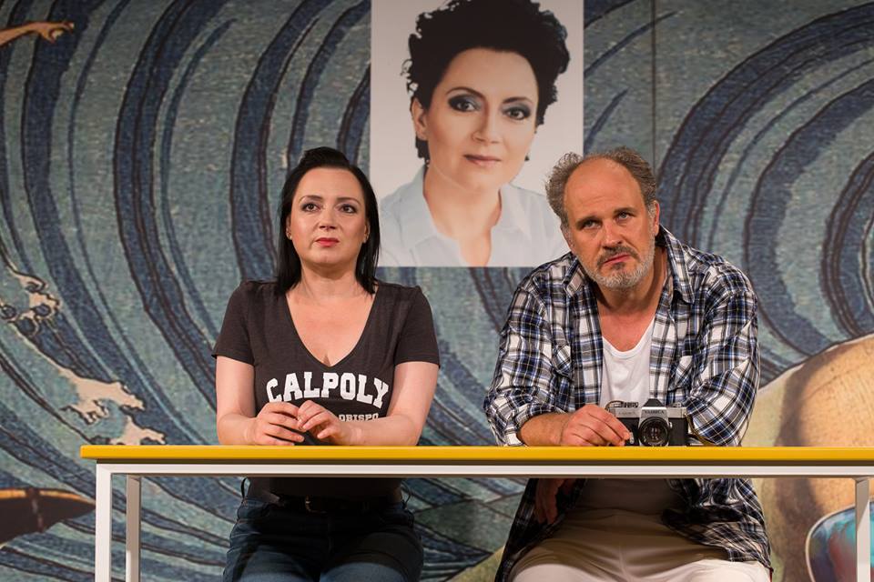 Sandra Kļaviņa – Anete, Andris Keišs – Vīlers JRT izrādē "Linda Vista" (rež. A. Hermanis) // Foto – Jānis Deinats