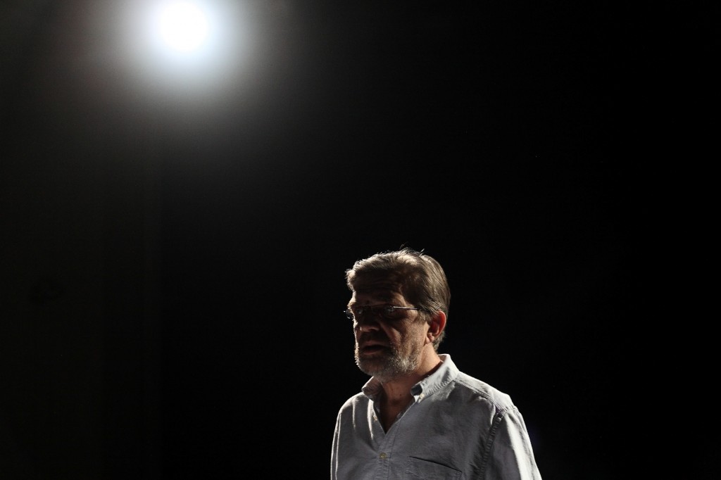 Skats no izrādes "Redze ir maņa, kuru mirstošs cilvēks zaudē pirmo" // Foto – Agnese Zeltiņa