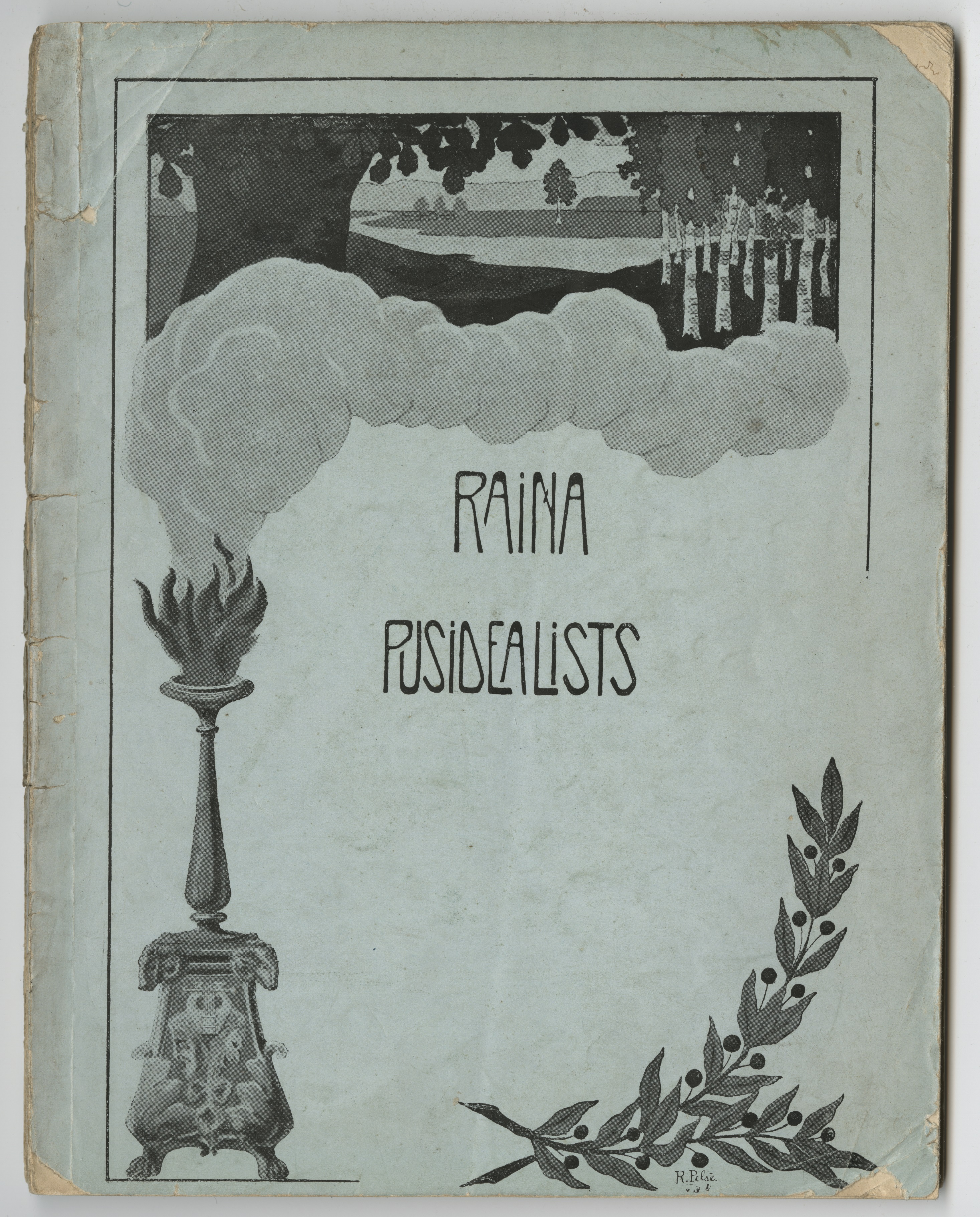 Rainis "Pusideālists" pirmizdevums, 1904. gads. A. Gulbja apgāds Pēterburgā.. RMM 75946