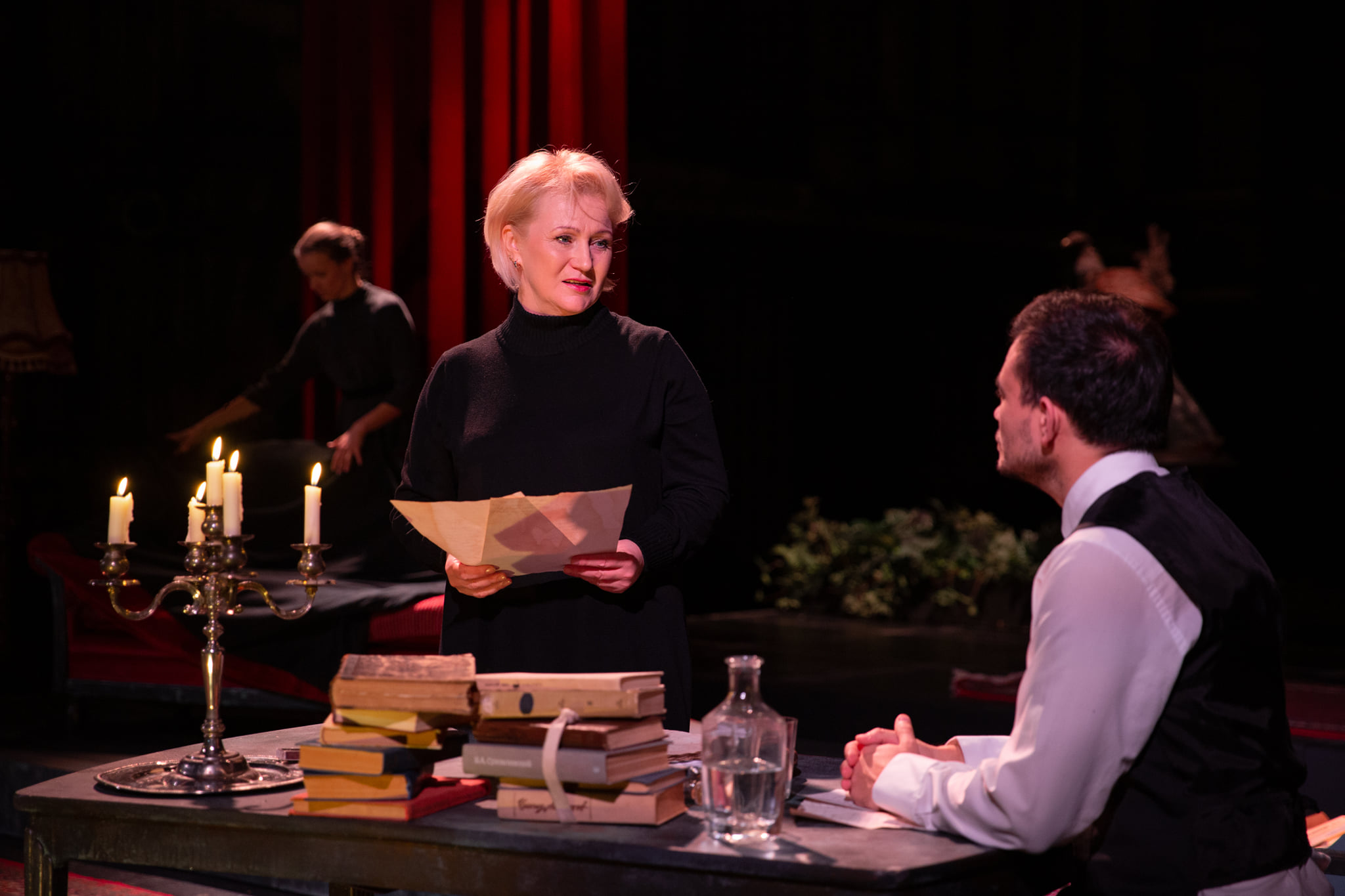 Skats no Daugavpils teātra izrādes "Kaija-1" // Foto - Džeina Saulīte