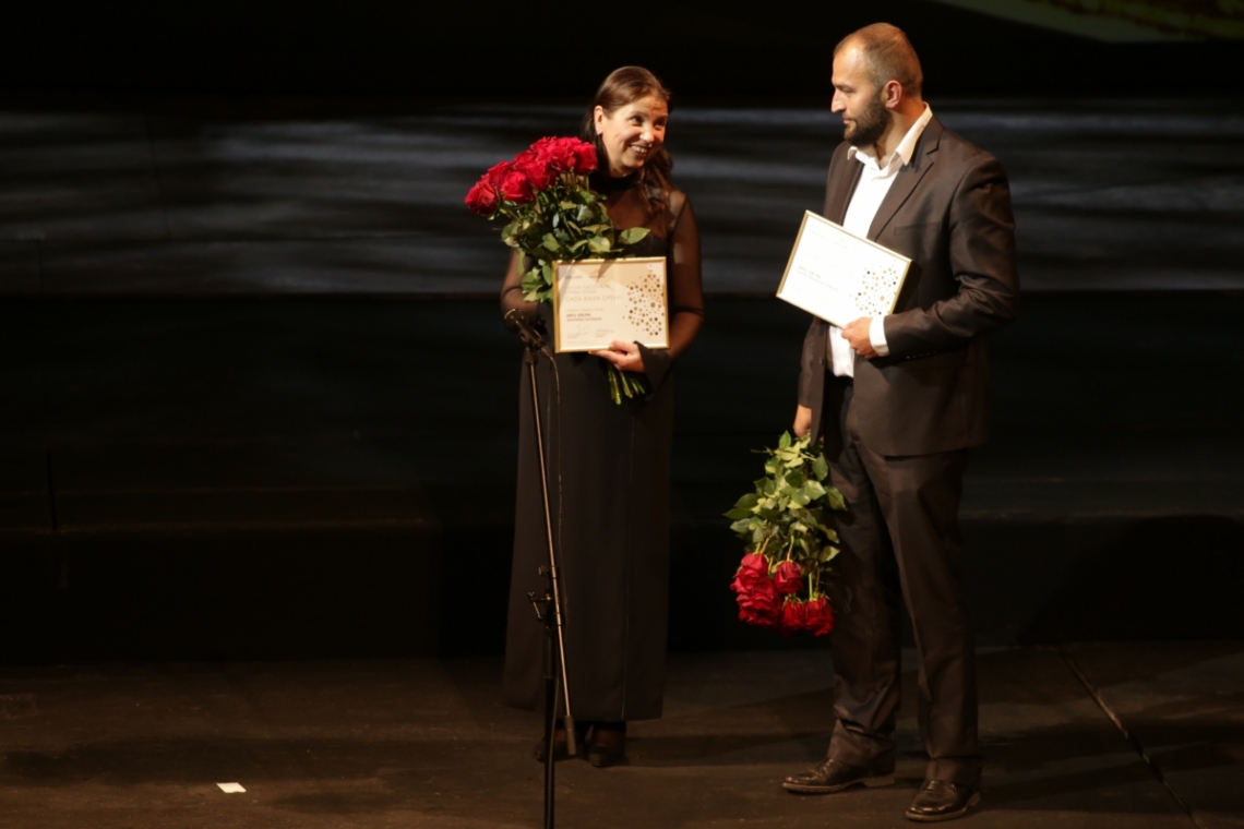 Skats no ceremonijas. Jekaterina Suvorova un Oskars Krašauskis-Krauze // Publicitātes foto